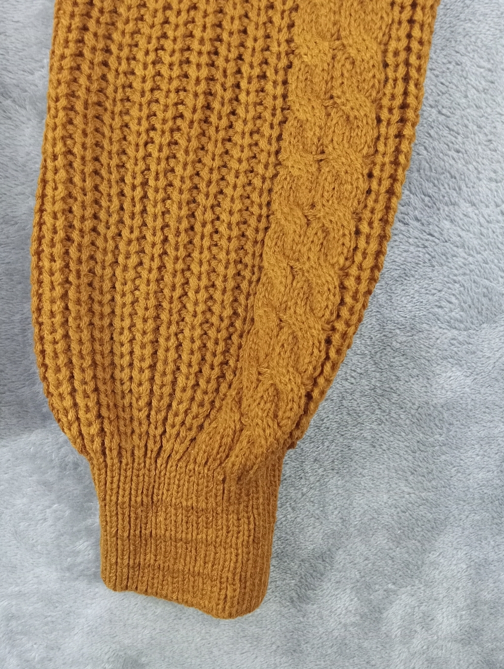 Olive & Oak Womens Petite Long Button-Front Knit Cardigan in Mustard Size PS - Picture 8 of 14